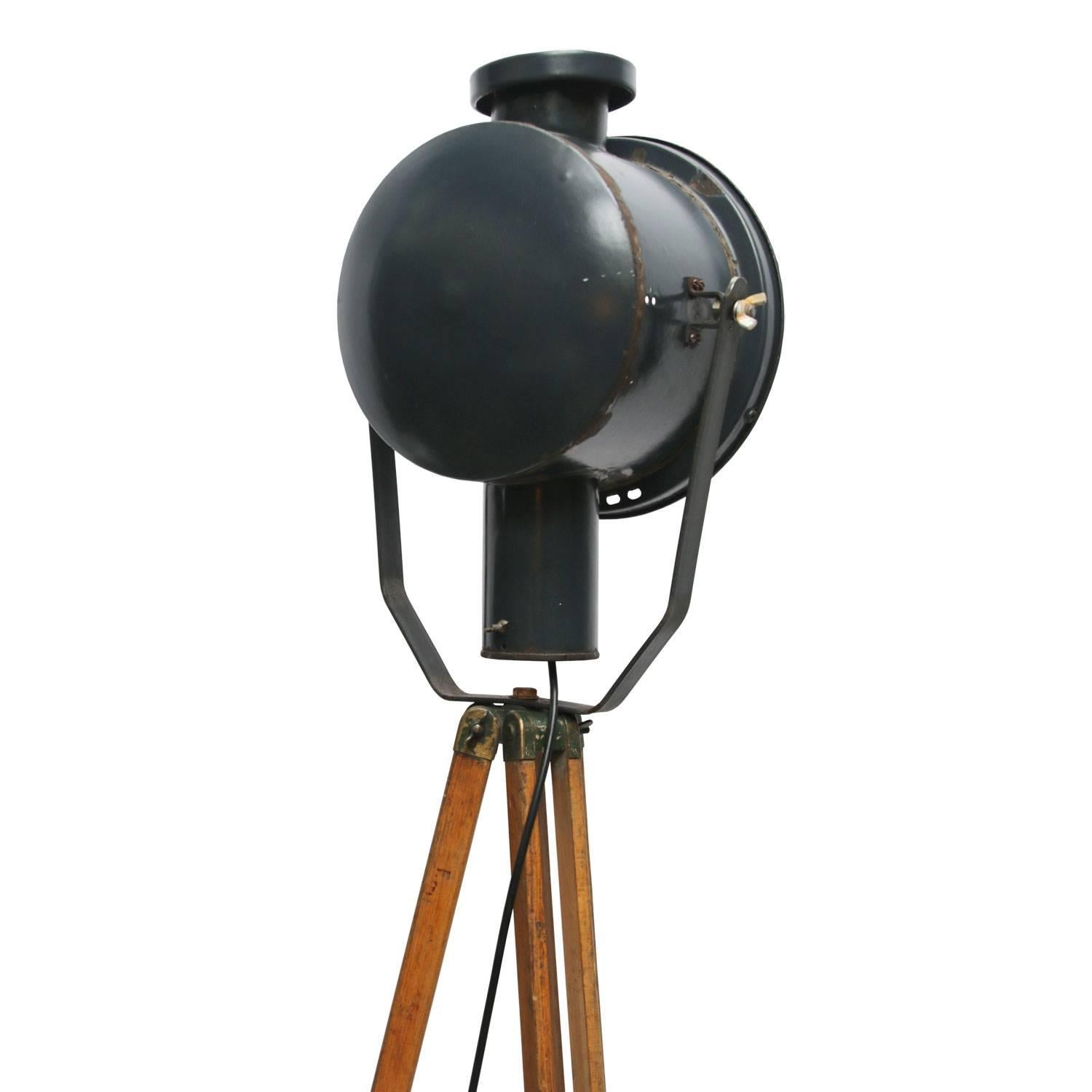 industrial tripod floor lamp