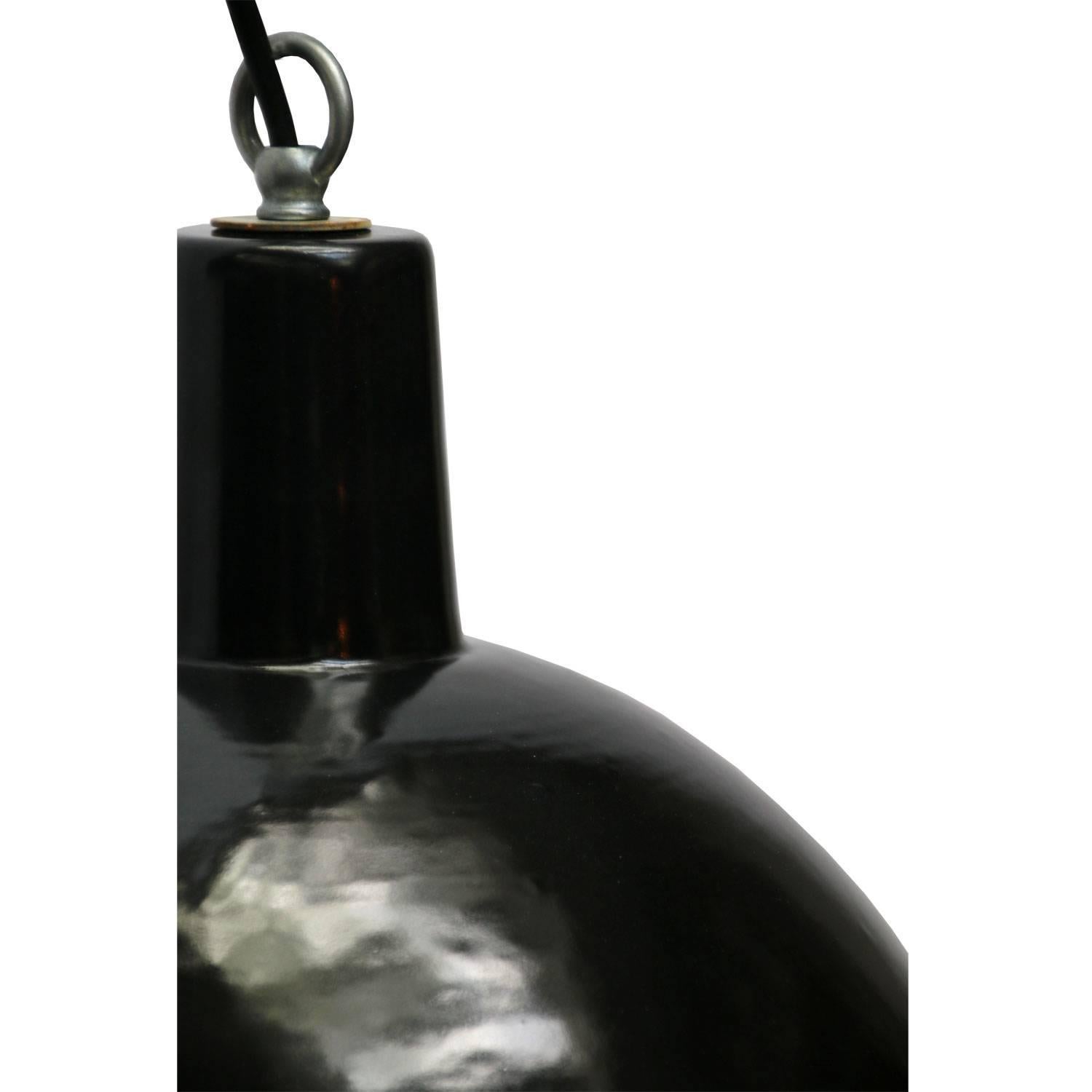 Industrial Round Black Enamel Factory Hanging Light Pendant (5x)