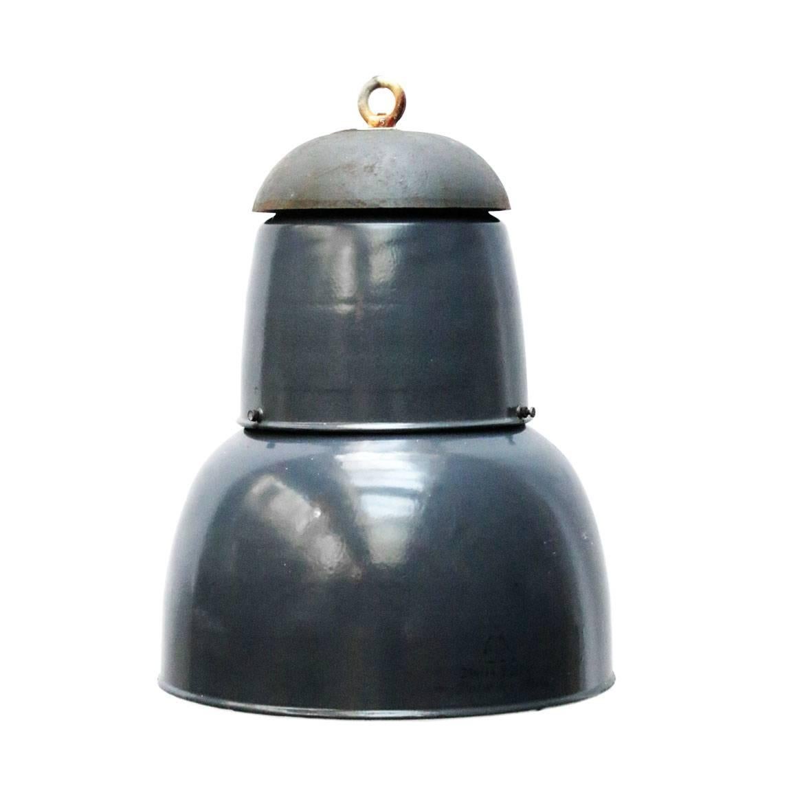 Dark blue enamel Industrial pendant. White interior.

Measure: Weight 7.0 kg / 15.4 lb

All lamps have been made suitable by international standards for incandescent light bulbs, energy-efficient and LED bulbs. E26/E27 bulb holders and new wiring