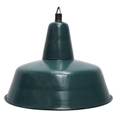 Dark Petrol Enamel Industrial Pendant Hanging Lights (2x)