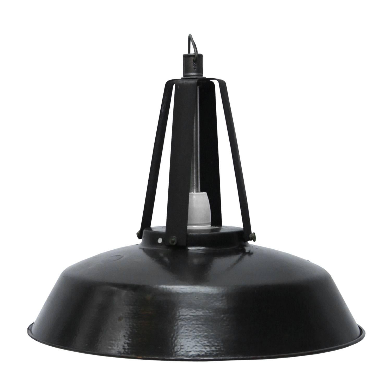 Black Enamel French Vintage Industrial Factory Pendant Lamps