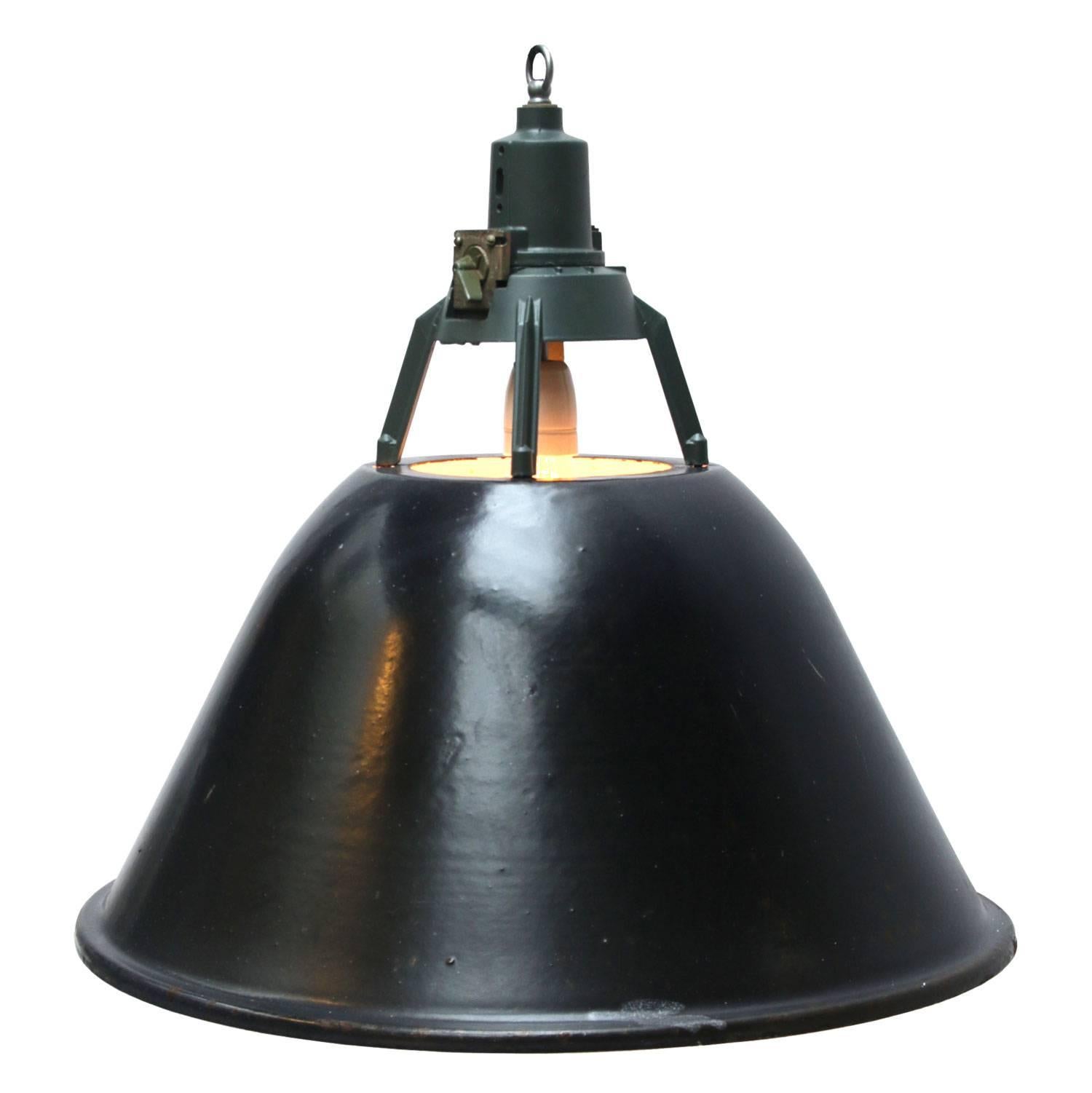 Black Enamel Vintage Industrial Pendant Light