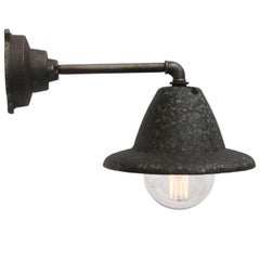 Vintage Cast Aluminum Factory Wall Light Cast Iron Arm