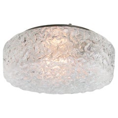 Mid-Century Glass Flush Mount Deckenleuchten Helena Tynell, Glashütte Limburg