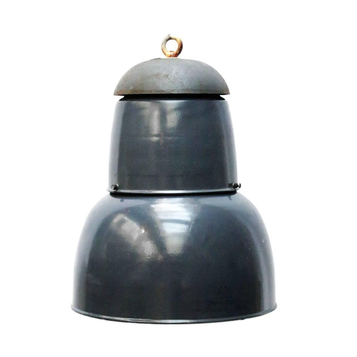 Dark Blue Navy Enamel Vintage Industrial Pendant Lamps (45x)