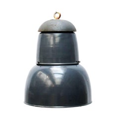 Dark Blue Navy Enamel Vintage Industrial Pendant Lamps (45x)