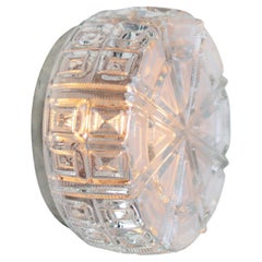 Round Clear Glass Mid-Century Sconces Flush Mounts