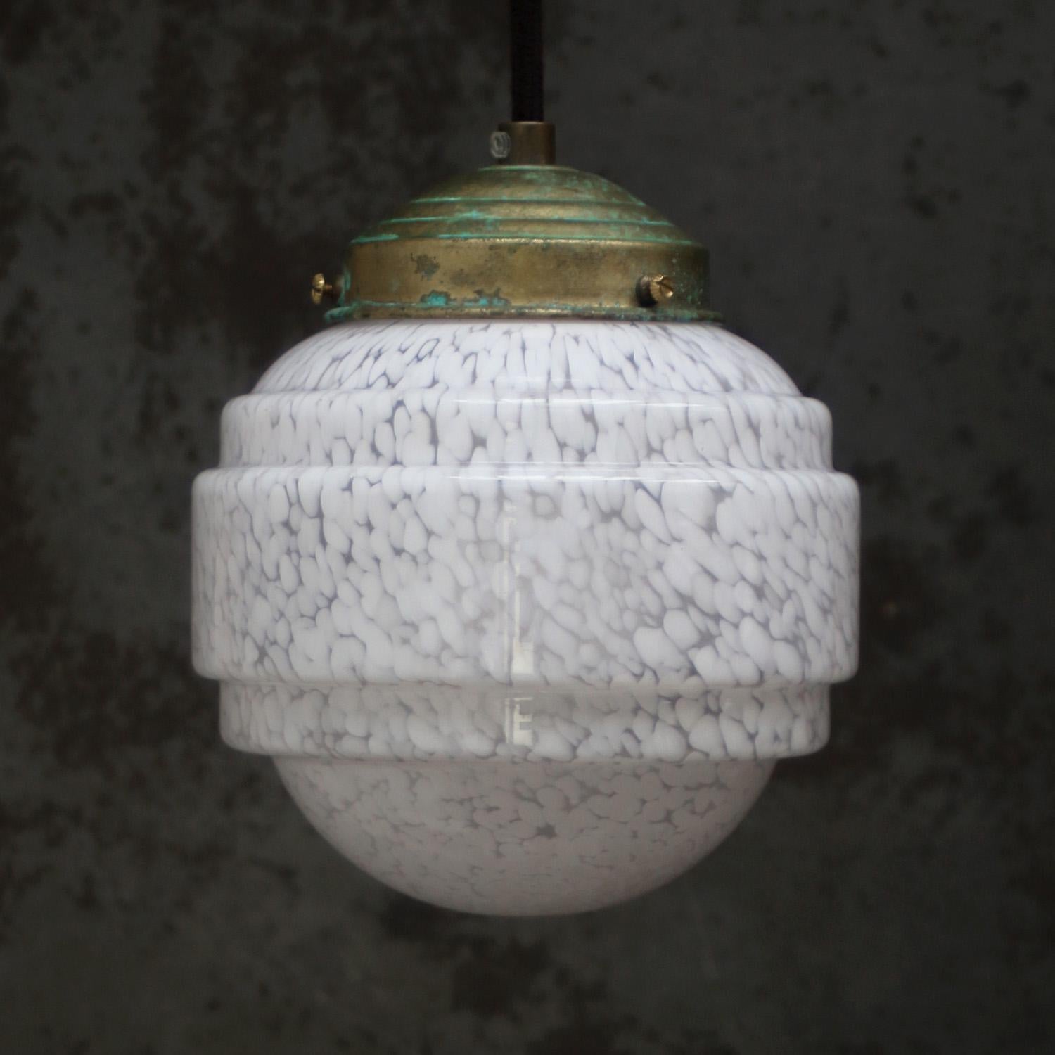 Art Nouveau Lampada a sospensione francese 