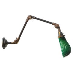 French White Opaline Glass 2-Arm Metal & Brass Sconces Wall Lights