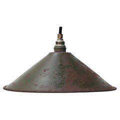French Dark Green Iron Vintage Industrial Pendant Lights
