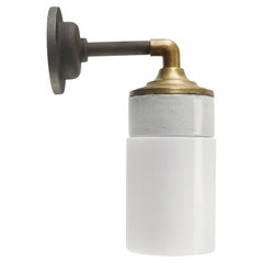 Weißes Porzellan Opalglas Messing Wandlampen Sconces
