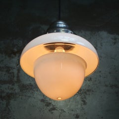 Set aus Art-Déco-Hängeleuchten aus zweifarbigem Opalglas und klarem Glas von Asea, Schweden, 1920er Jahre