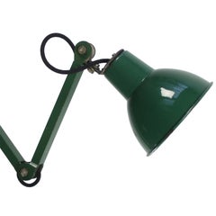Green Enamel Iron 4-Arm Industrial Wall Light by EDL, UK, 1950s