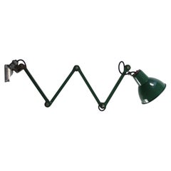 Green Enamel Iron 4-Arm Industrial Wall Light by EDL, UK, 1950s