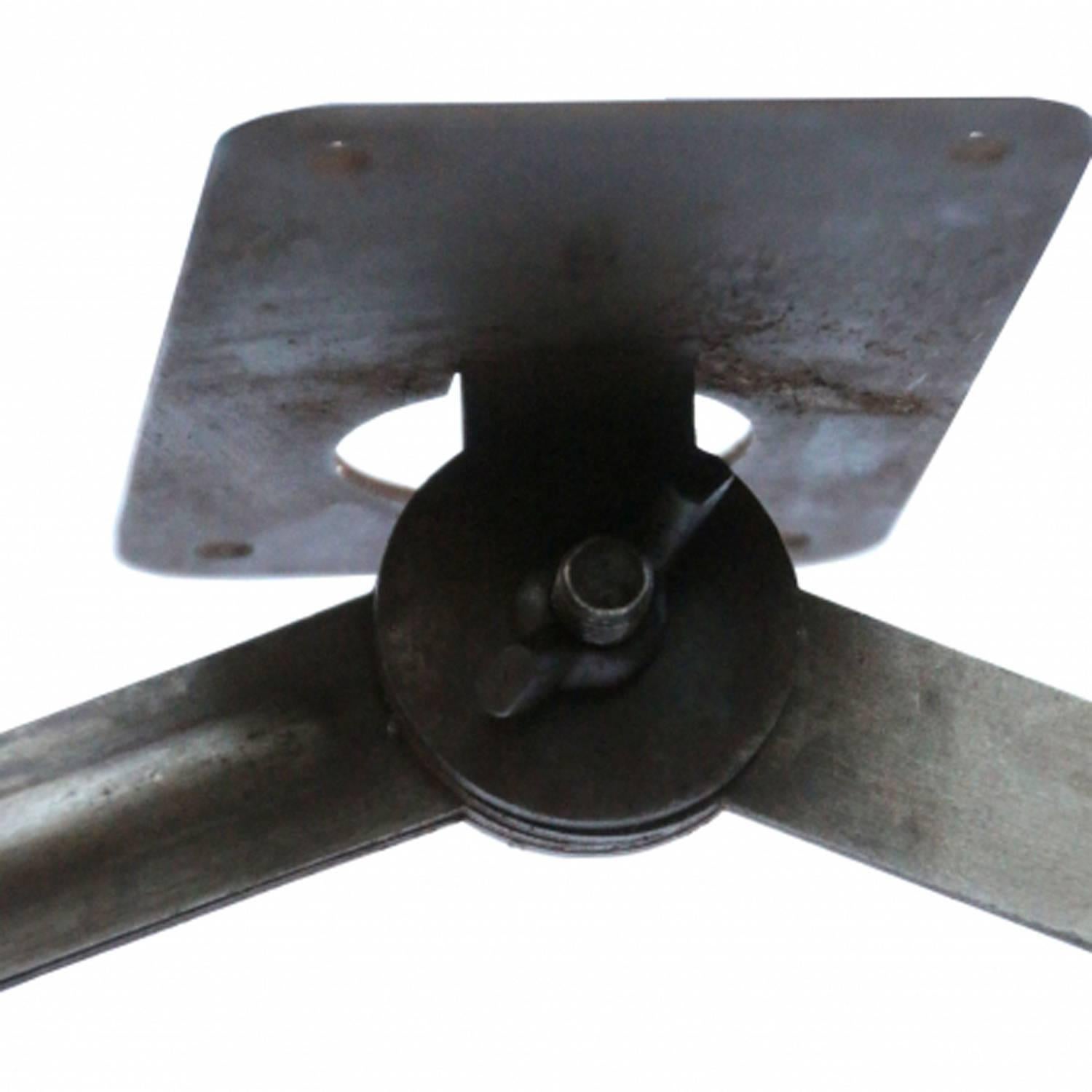 Vintage Industrial Scissor Pendant Light Gray Enamel (2x) 1