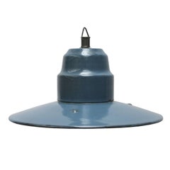 Blue Enamel Used Industrial Factory Hanging Light Pendant