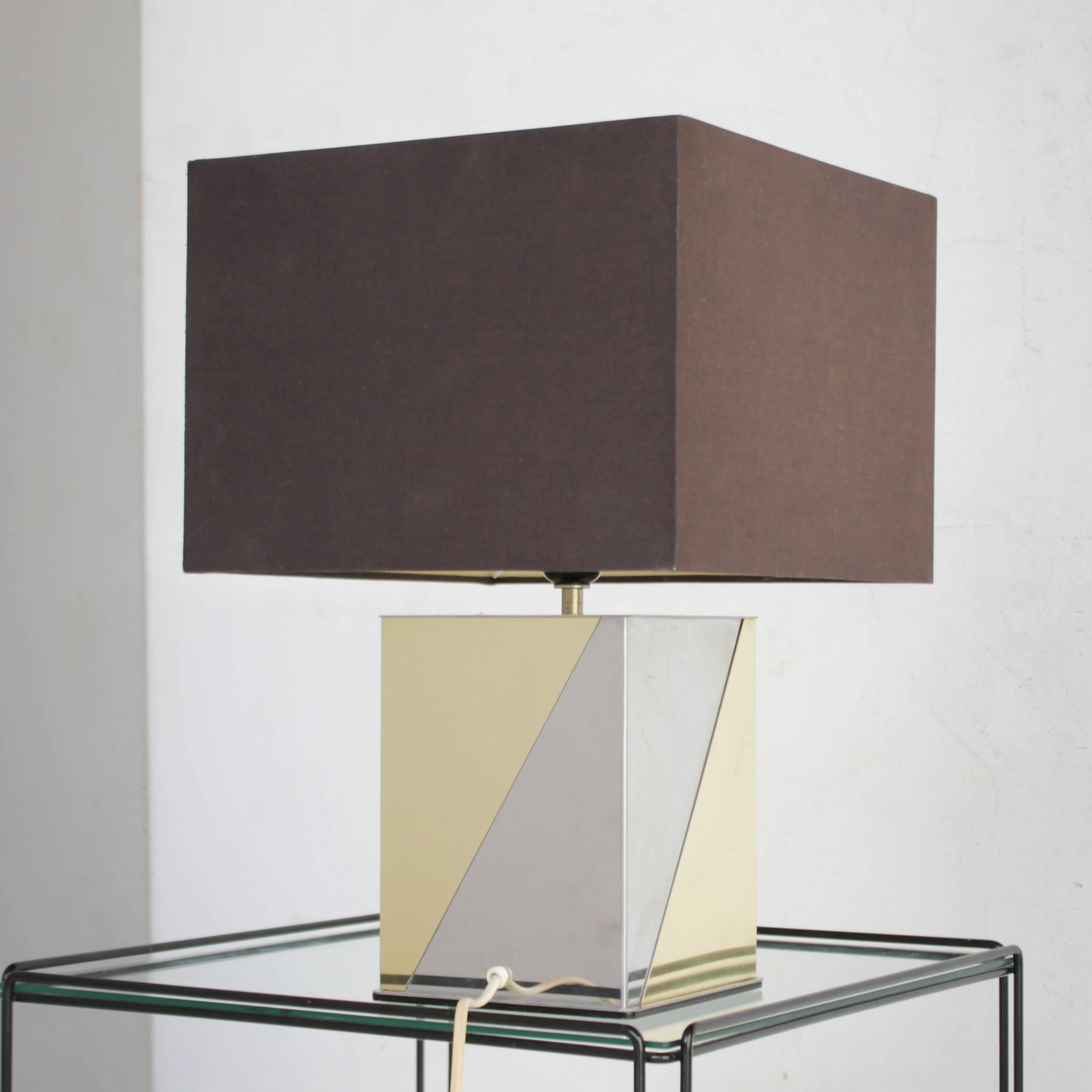 Architectural Table Lamp in the Manner of Paul Evans In Good Condition In JM Haarlem, NL