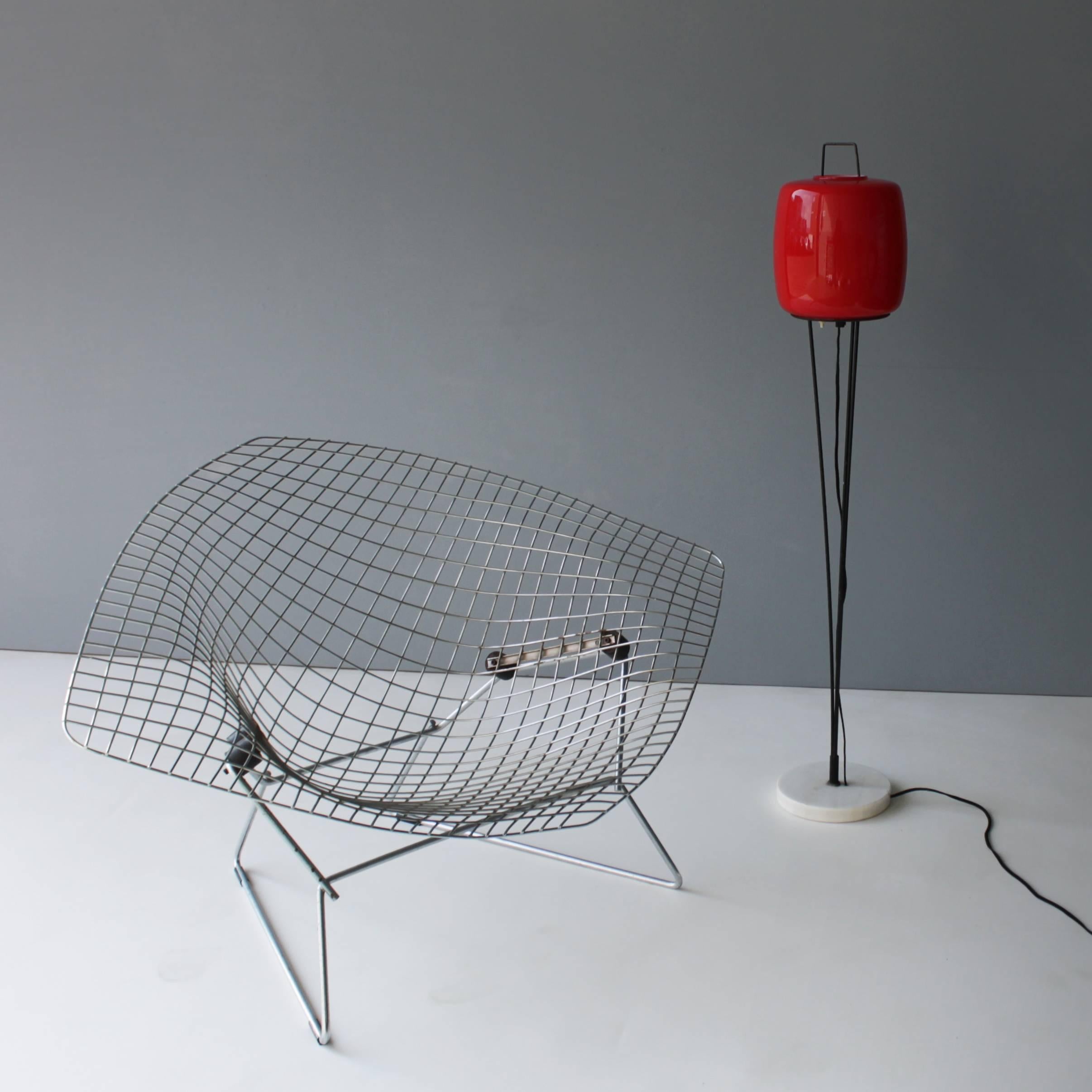 Chrome Large Diamond Chair by Harry Bertoia for Knoll