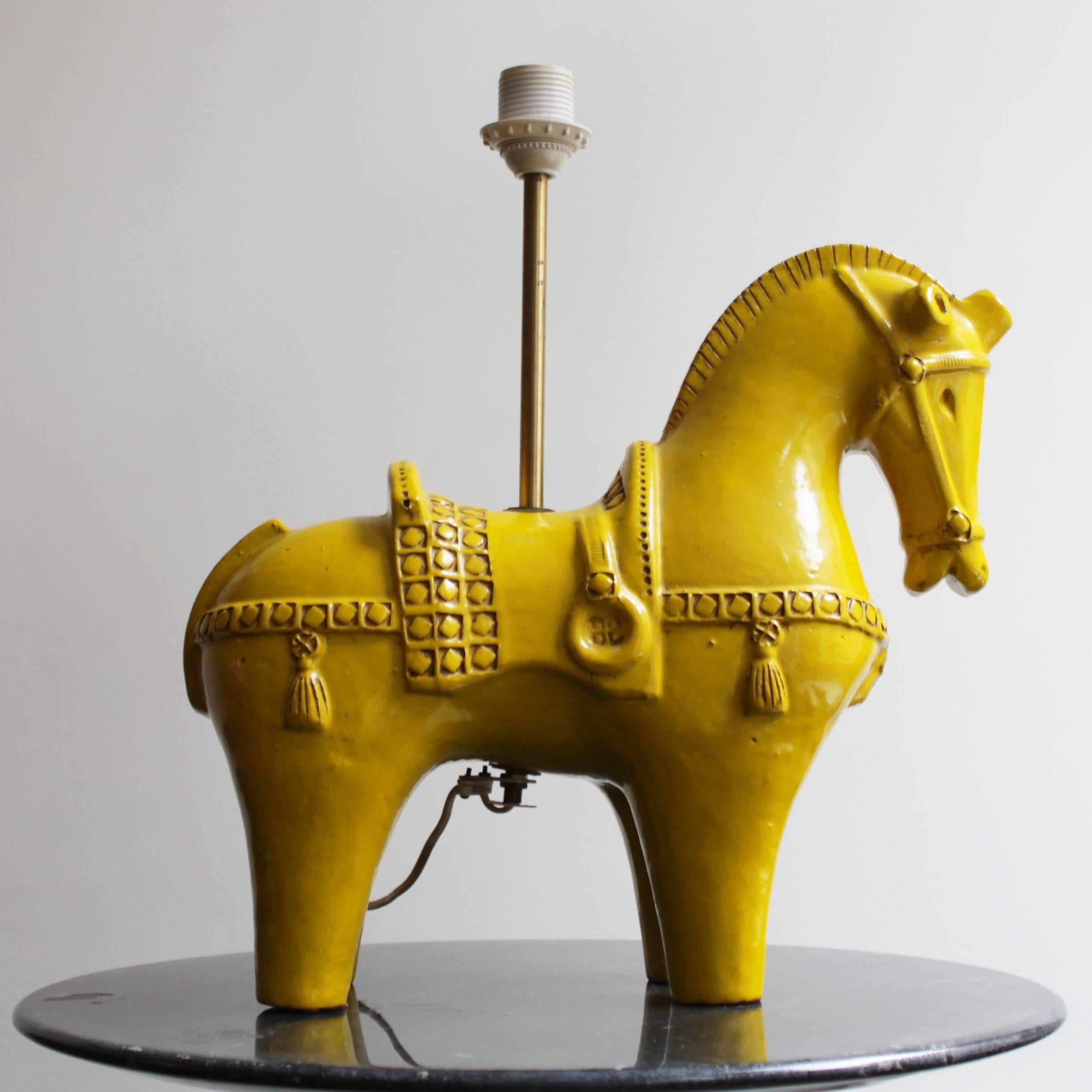 Mid-20th Century Horse Lamp by Aldo Londi for Bitossi, Italy