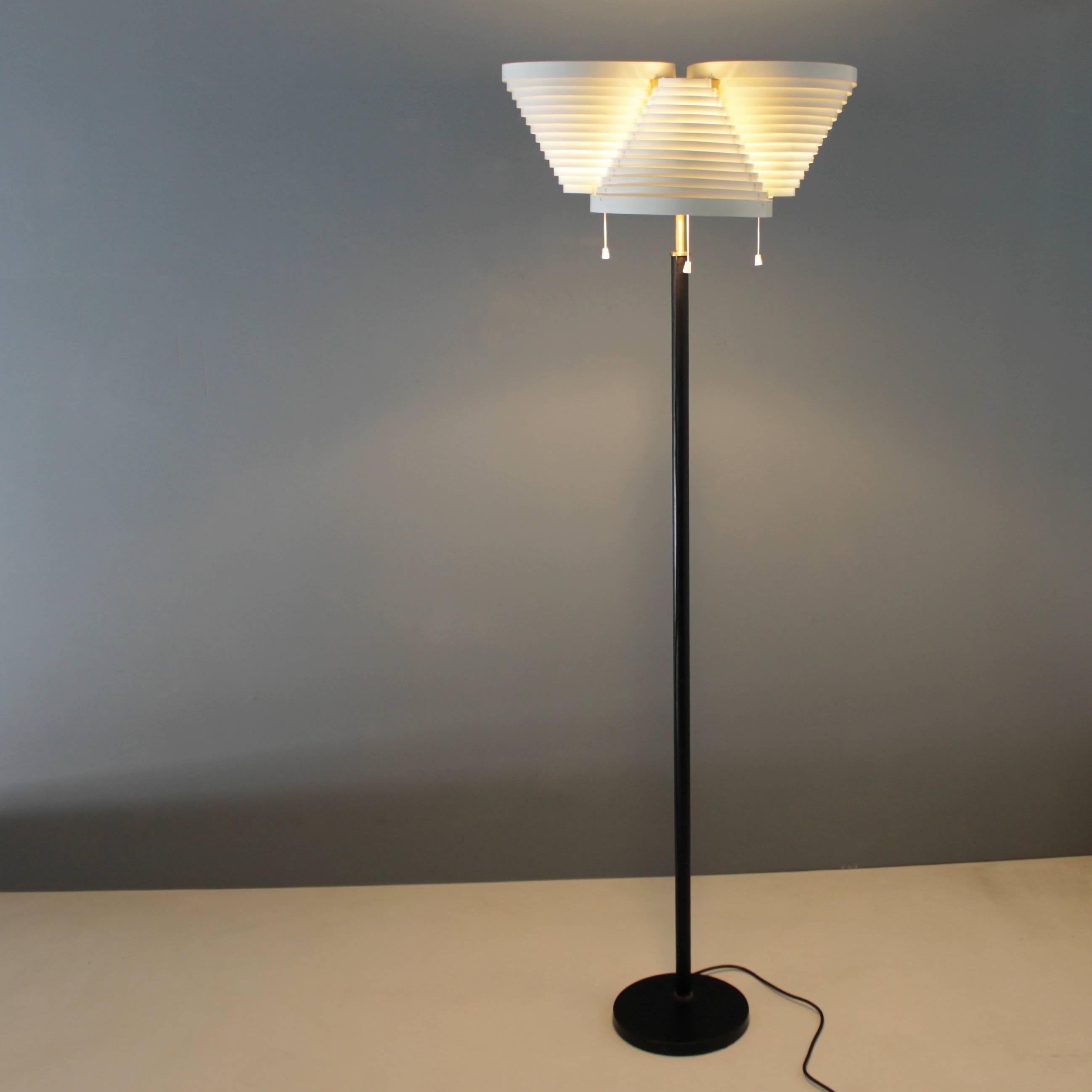 Scandinavian Modern Floor Lamp A809 by Alvar Aalto for Valaisinpaja Oy