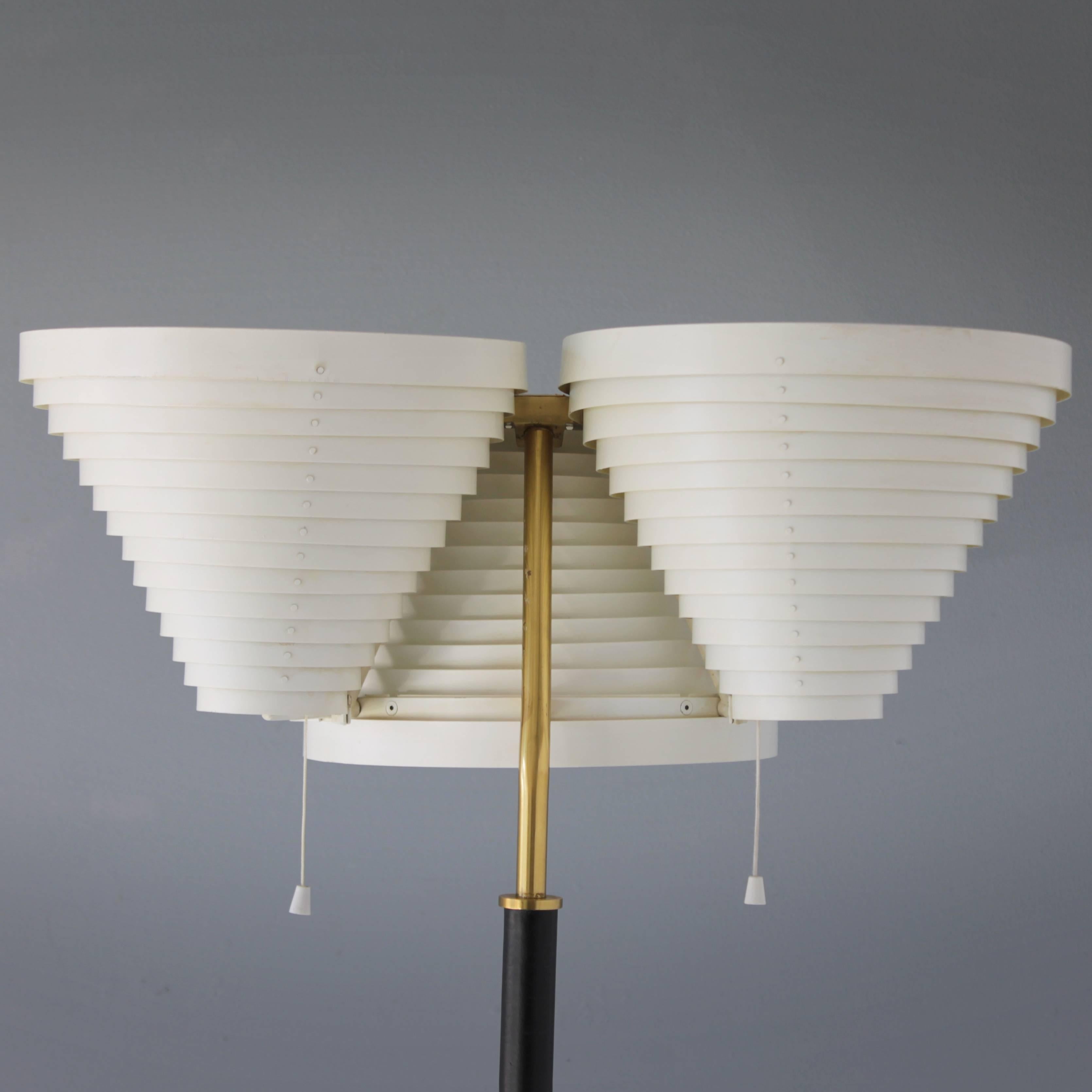 Brass Floor Lamp A809 by Alvar Aalto for Valaisinpaja Oy