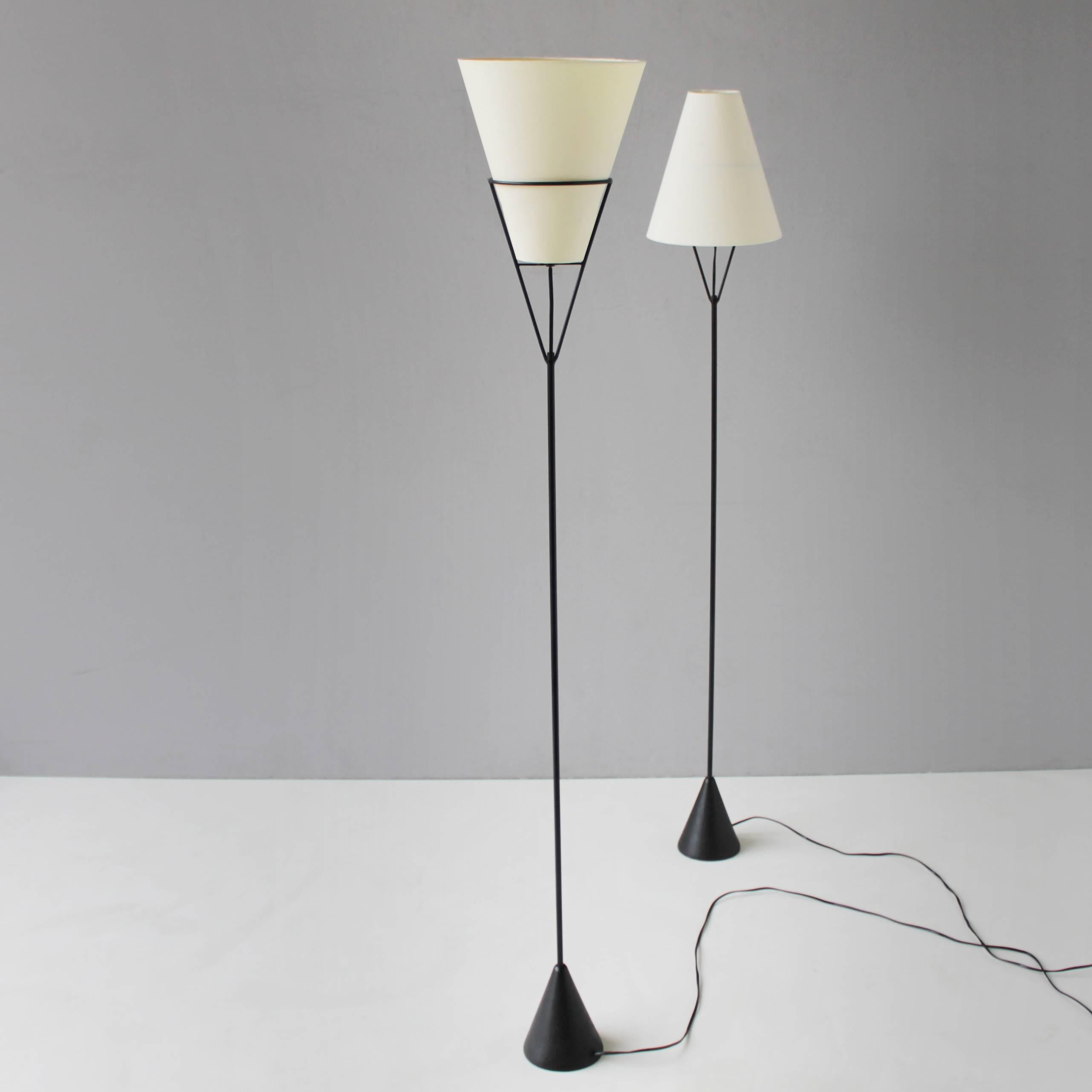 Mid-Century Modern Pair of Vice Versa Floor Lamps by Carl Auböck
