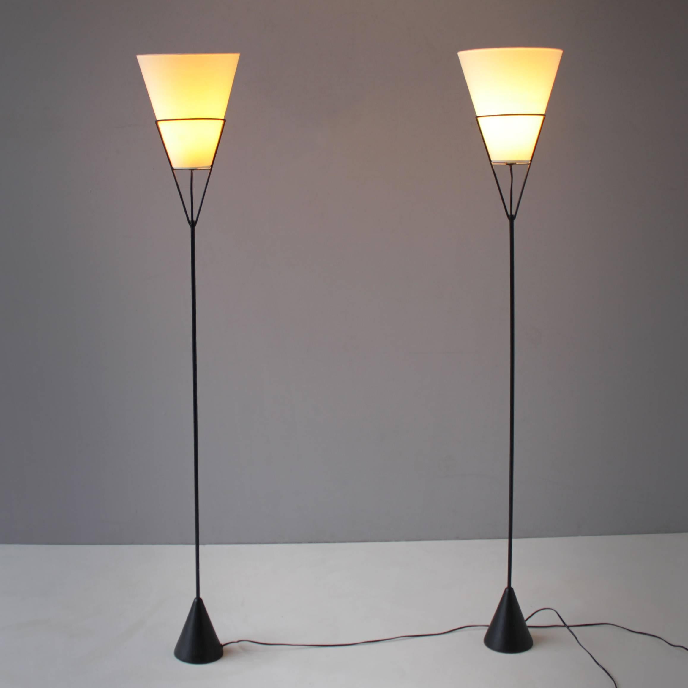 Swedish Pair of Vice Versa Floor Lamps by Carl Auböck