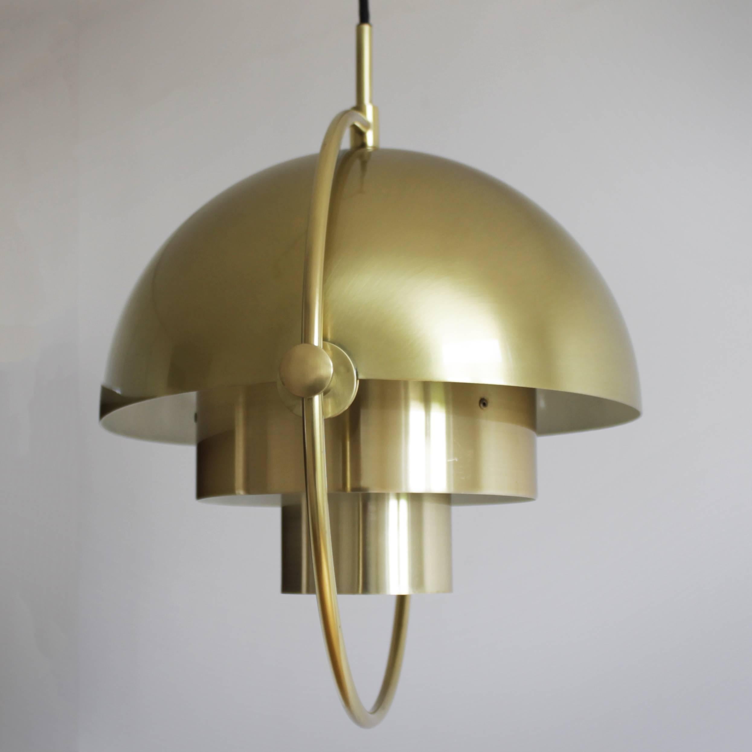 Danish Multi-Lite Pendant by Louis Weisdorf for Lyfa
