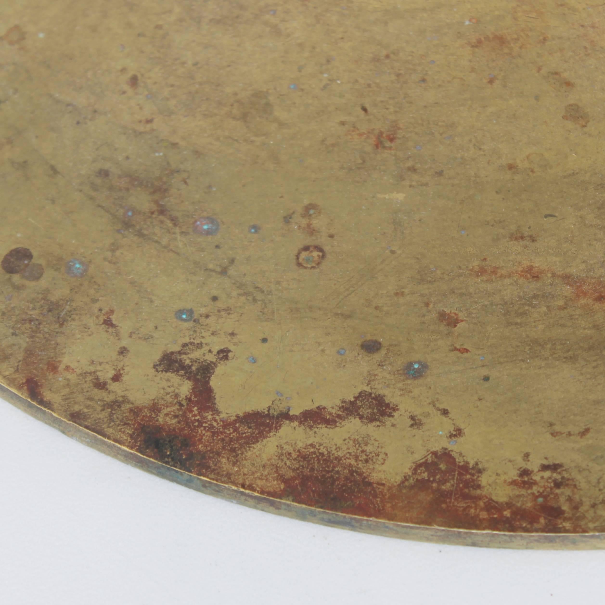 Oval Dressing Mirror with a Brass Frame 2