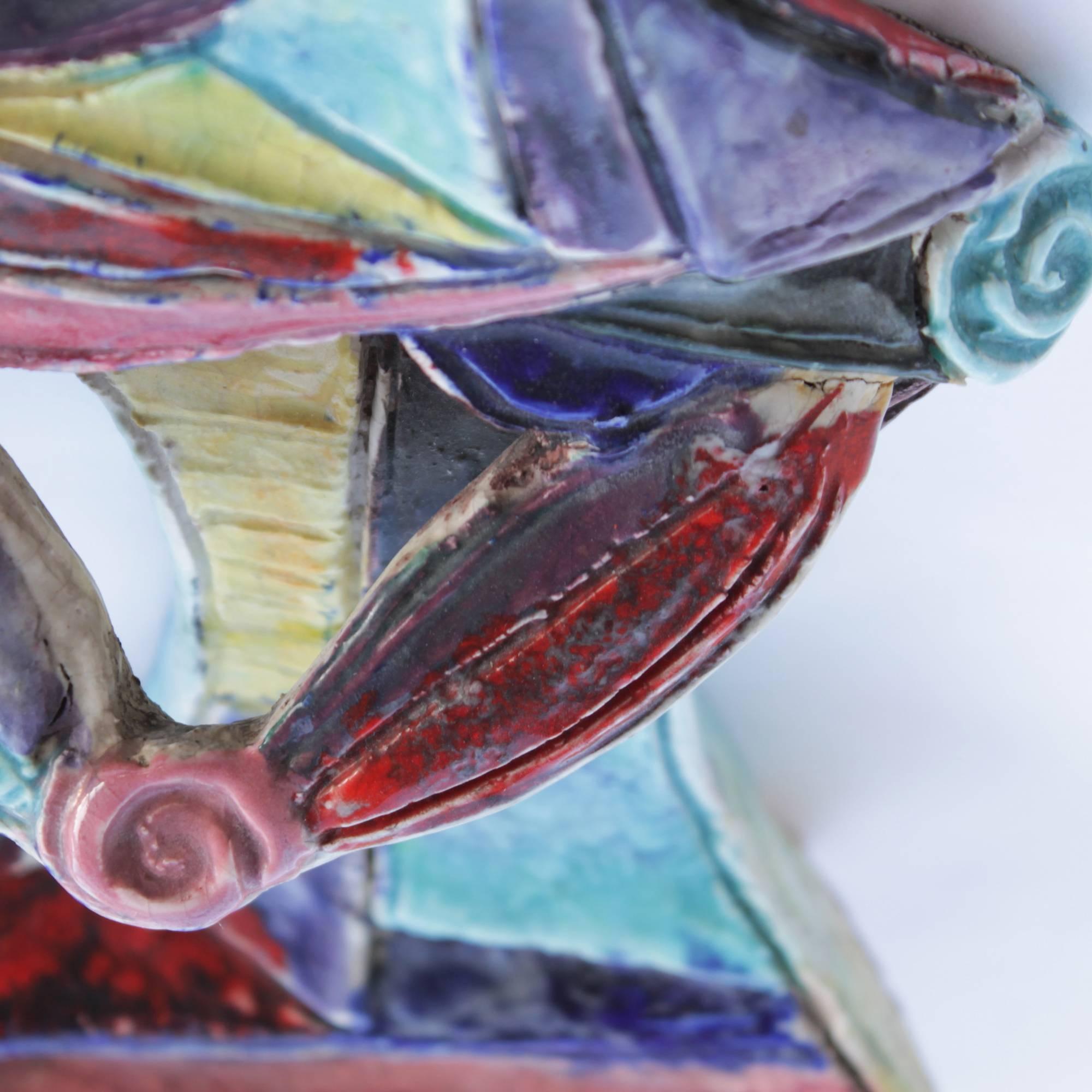 Mid-20th Century Pair of Early Cubist Wall Sculptures by Marcello Fantoni