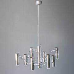 Chrome Chandelier by Sciolari for Boulanger