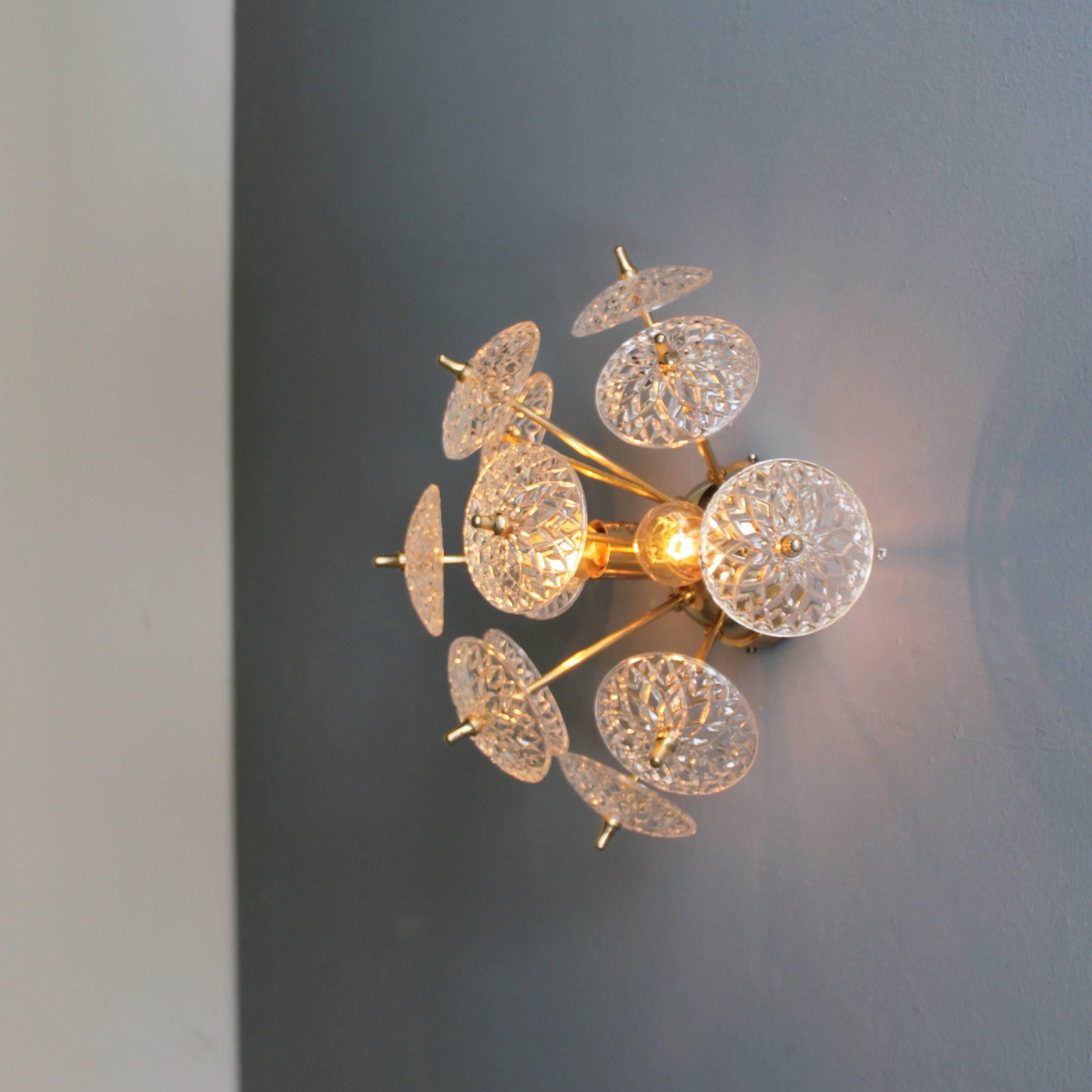 Wall Light or Flush Mount by Val St Lambert In Excellent Condition In JM Haarlem, NL