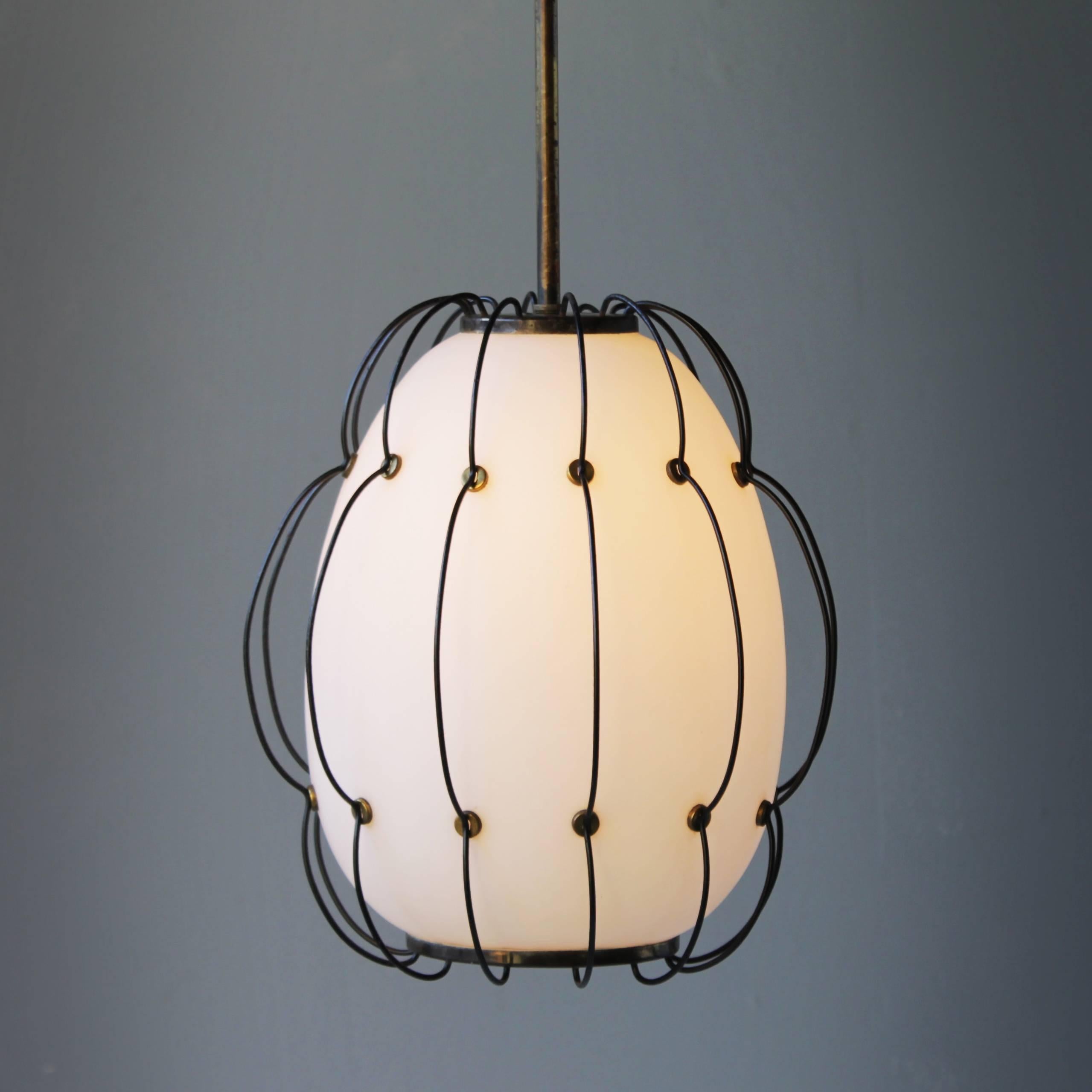 Lacquered Italian Lantern by Stilnovo