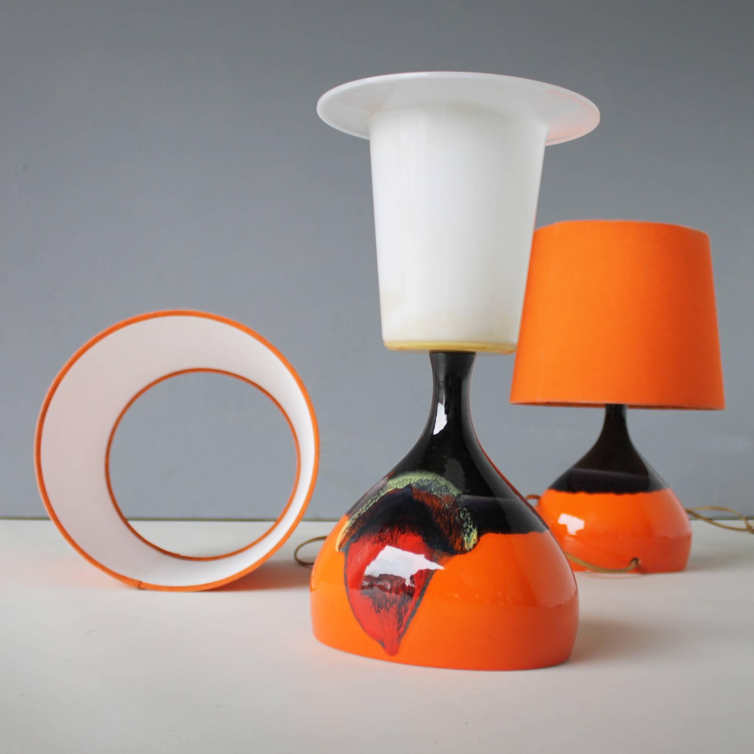 Pair of Ceramic Table Lights by Bjorn Wiinblad, Denmark 2