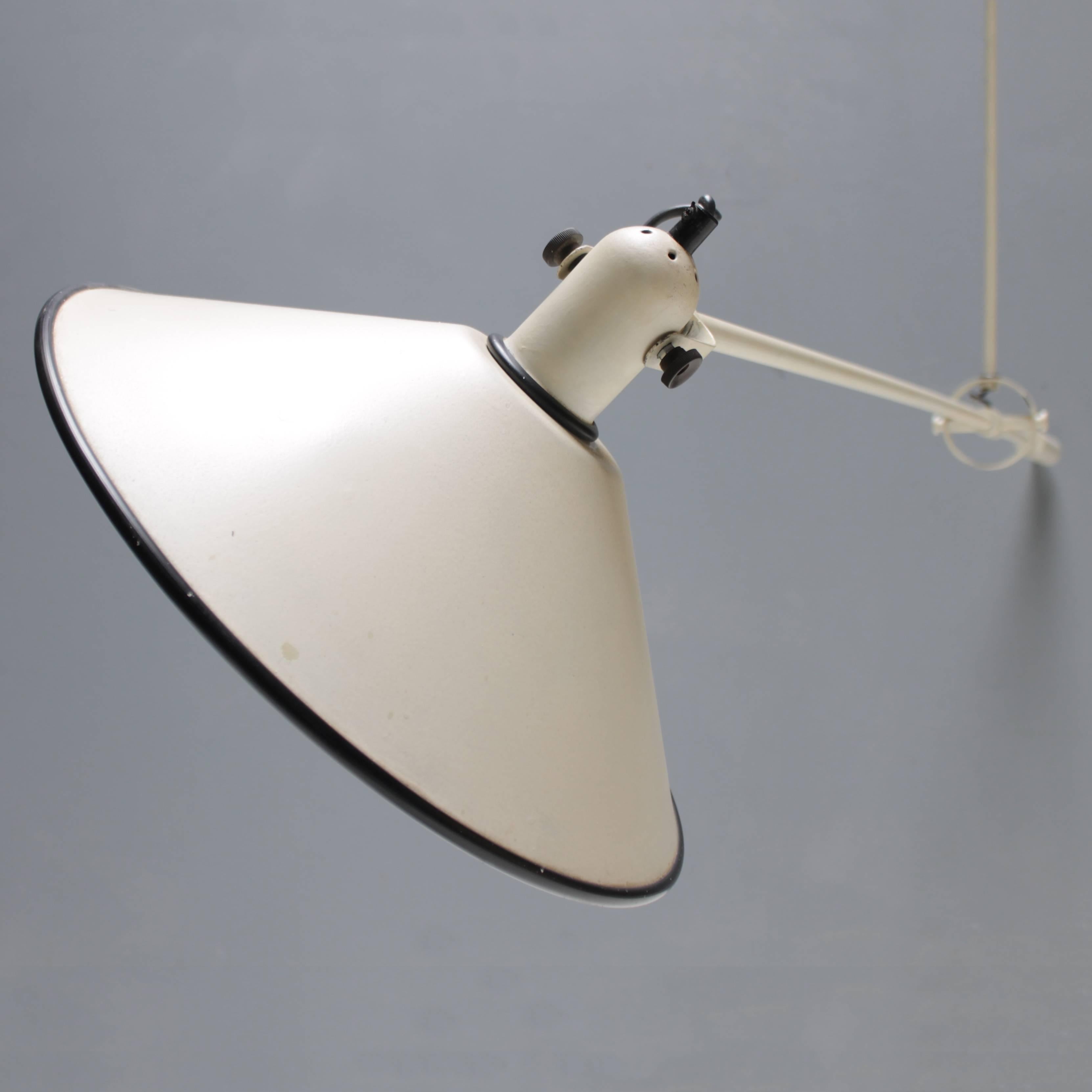 Mid-20th Century Anvia Counterbalance Ceiling Lamp by Hoogervorst Holland