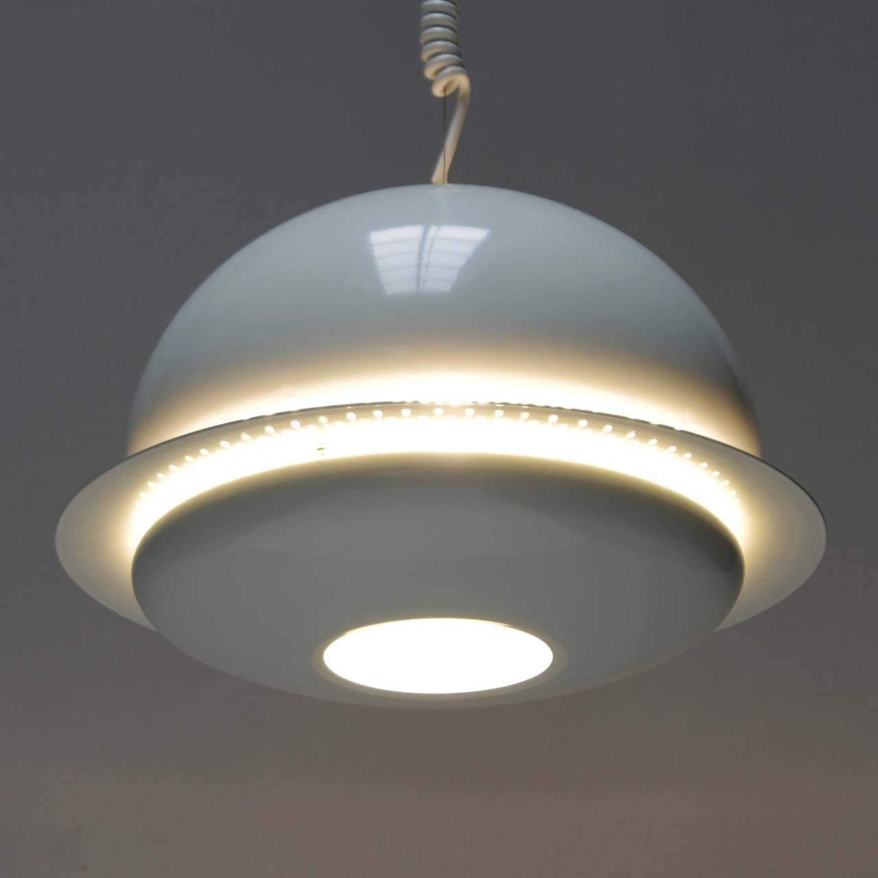 Lacquered White Nictea Pendant by Afra and Tobia Scarpa For Sale