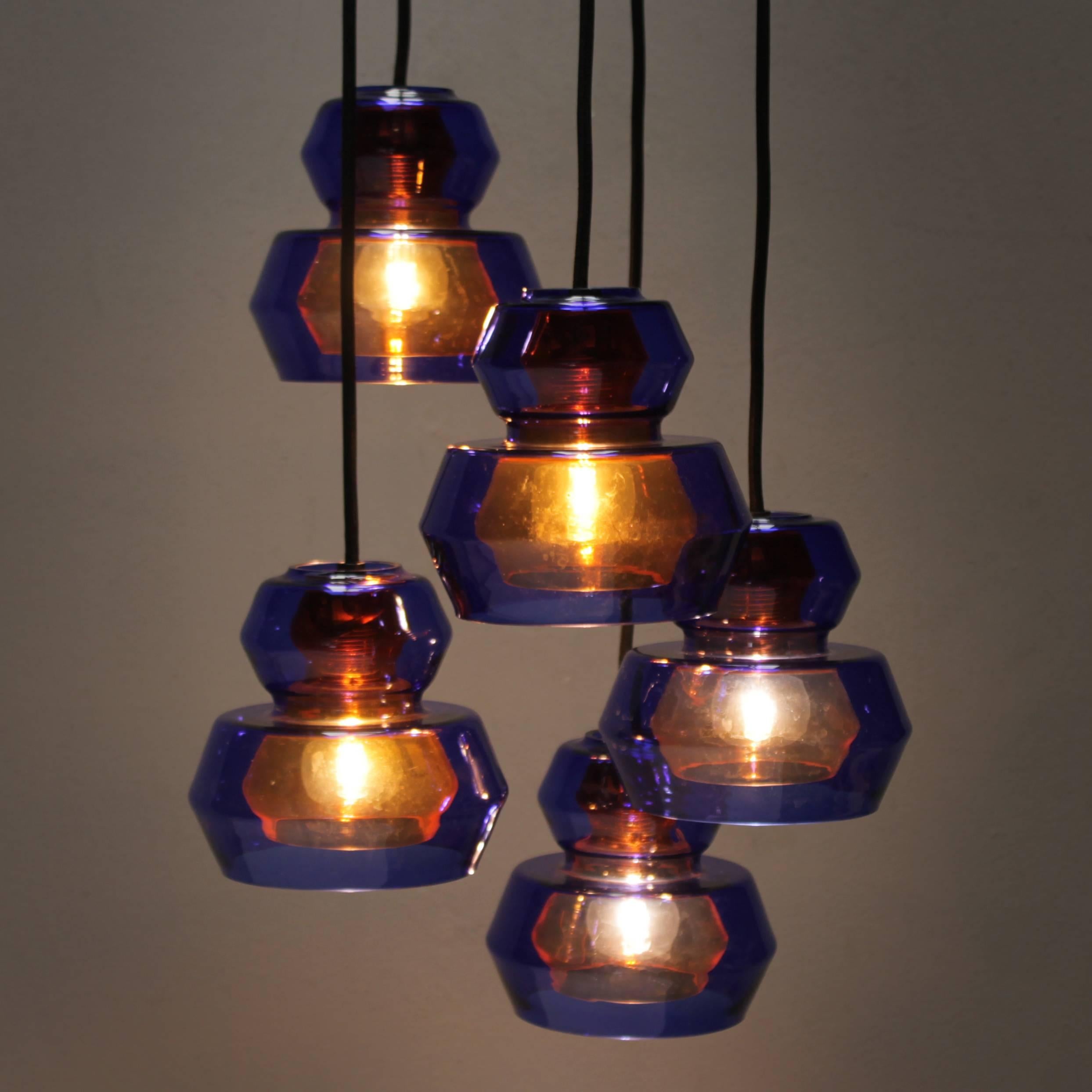 Late 20th Century Italian Pendants by Vistosi Vetri Murano 