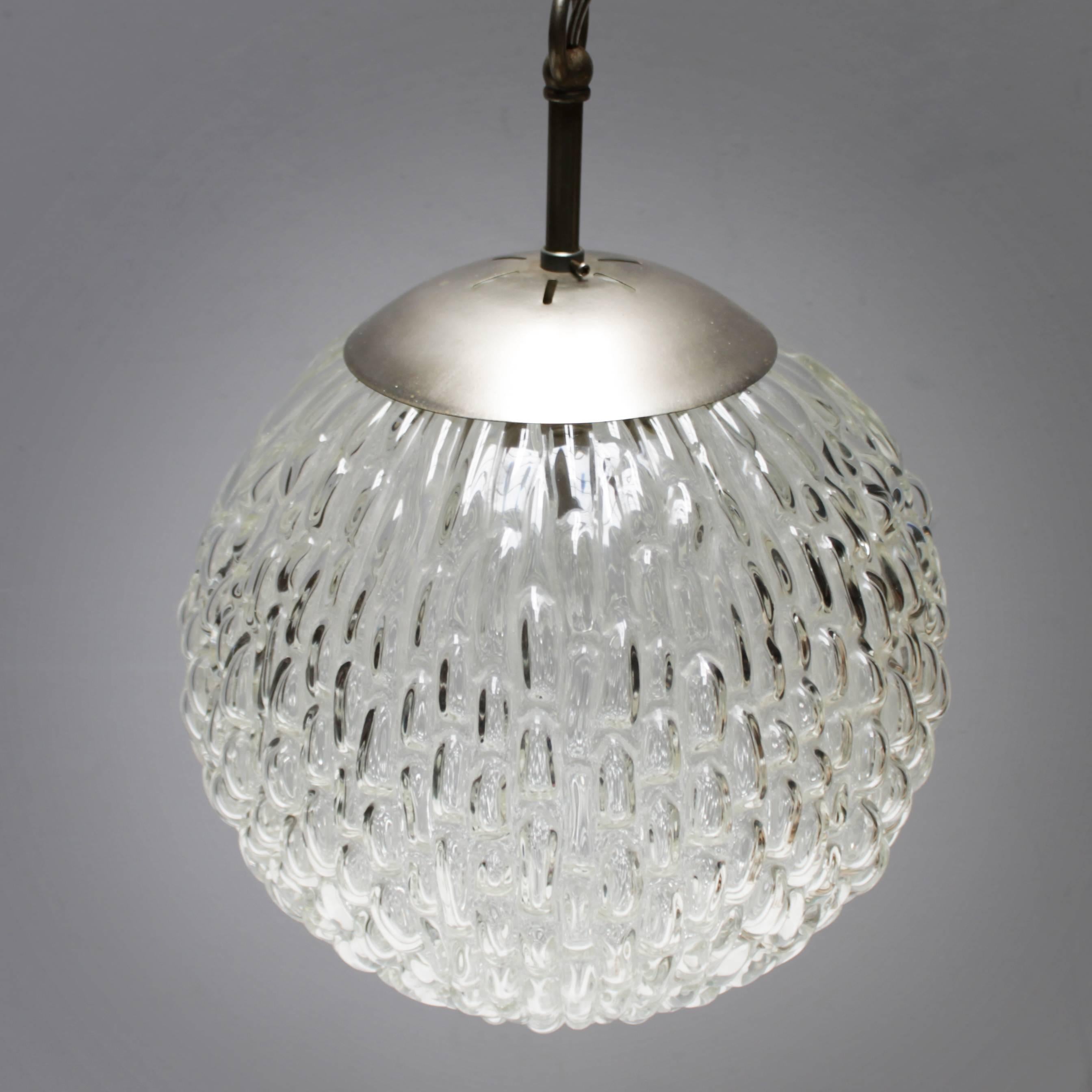 Large Glass Pendant by Doria Germany In Good Condition For Sale In JM Haarlem, NL