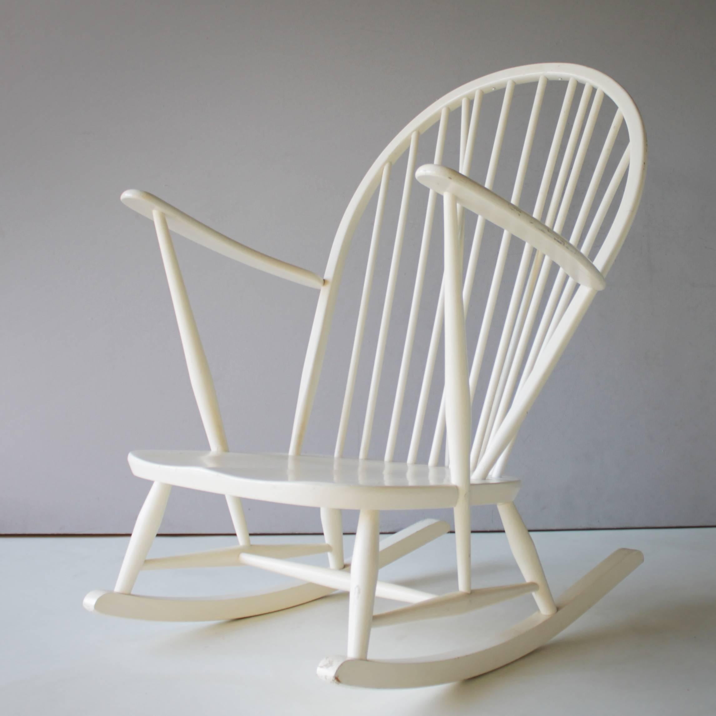Lacquered Rocking Chair by Lucian Ercolani for Ercol For Sale