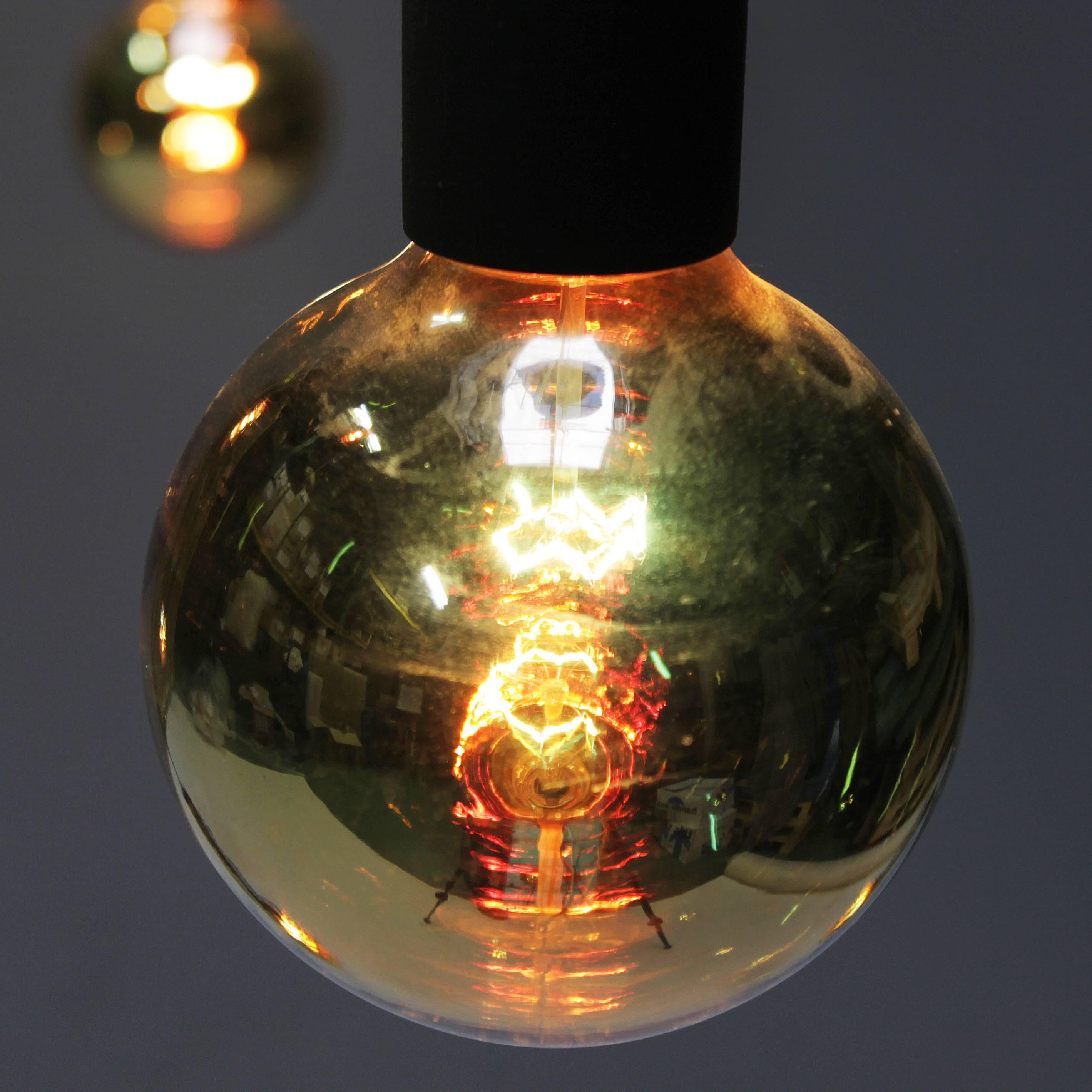 Huge Chandelier with Twelve Gold Colored Light Bulbs 1