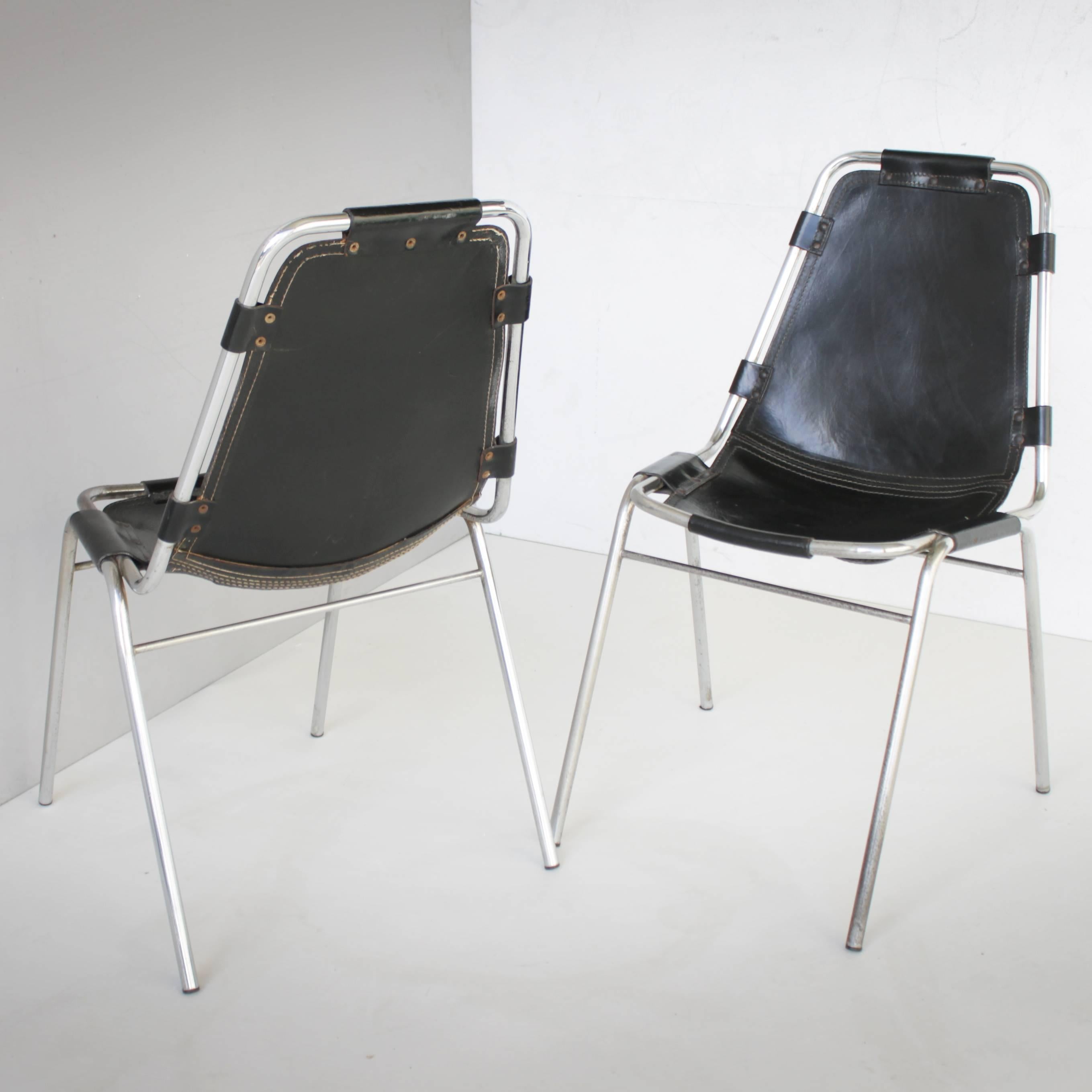 Mid-20th Century Pair of Vintage Les Arcs Chairs