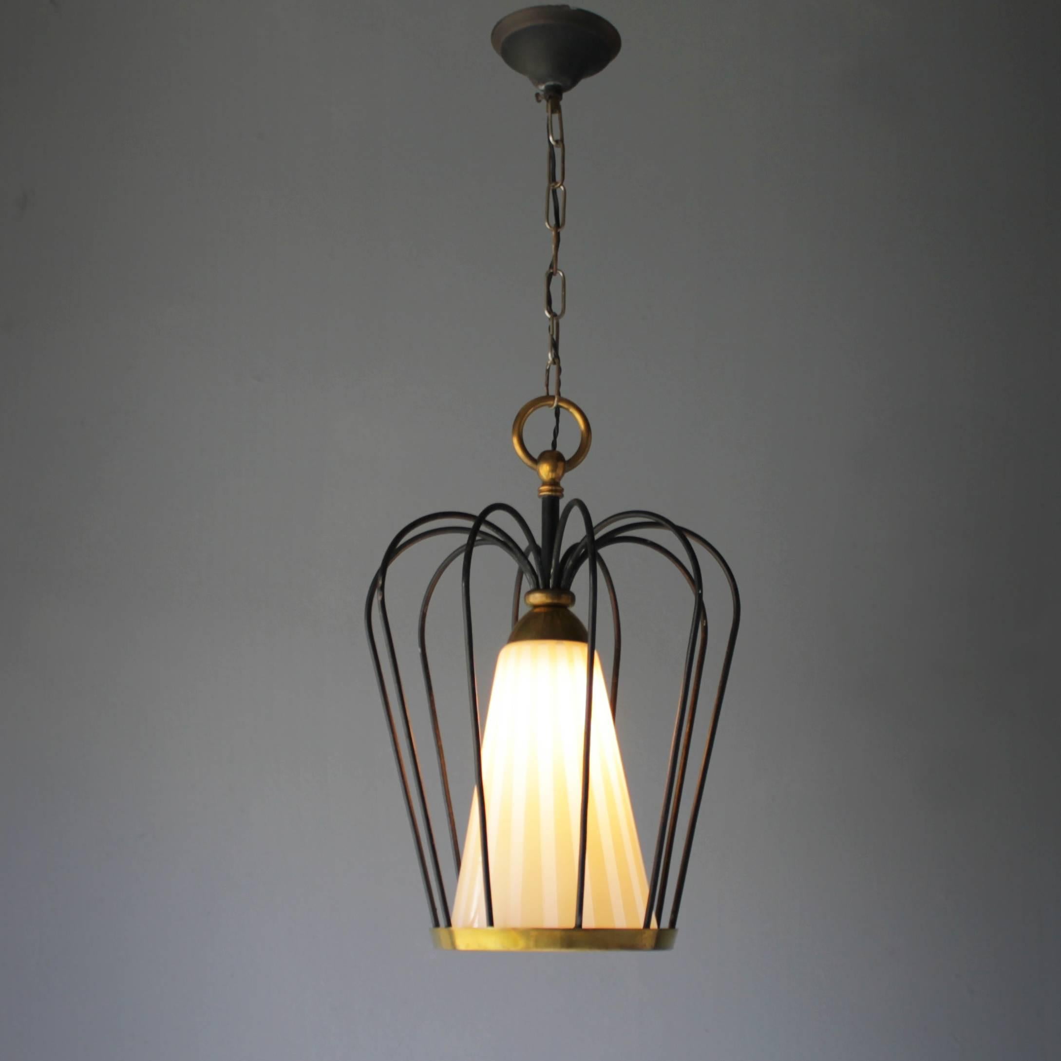 Italian Pendant in the Style of Stilnovo In Good Condition In JM Haarlem, NL