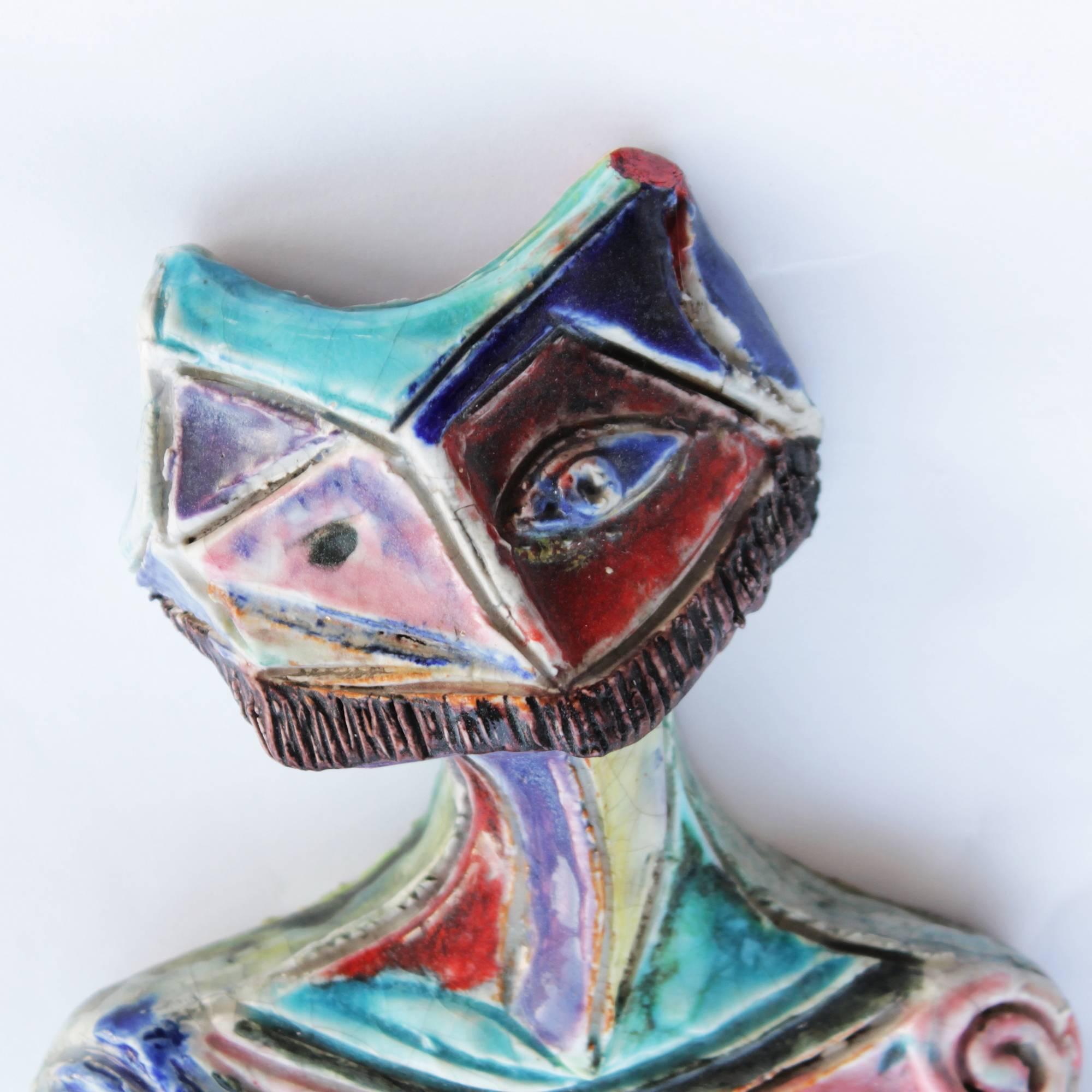 Italian Pair of Early Cubist Wall Sculptures by Marcello Fantoni