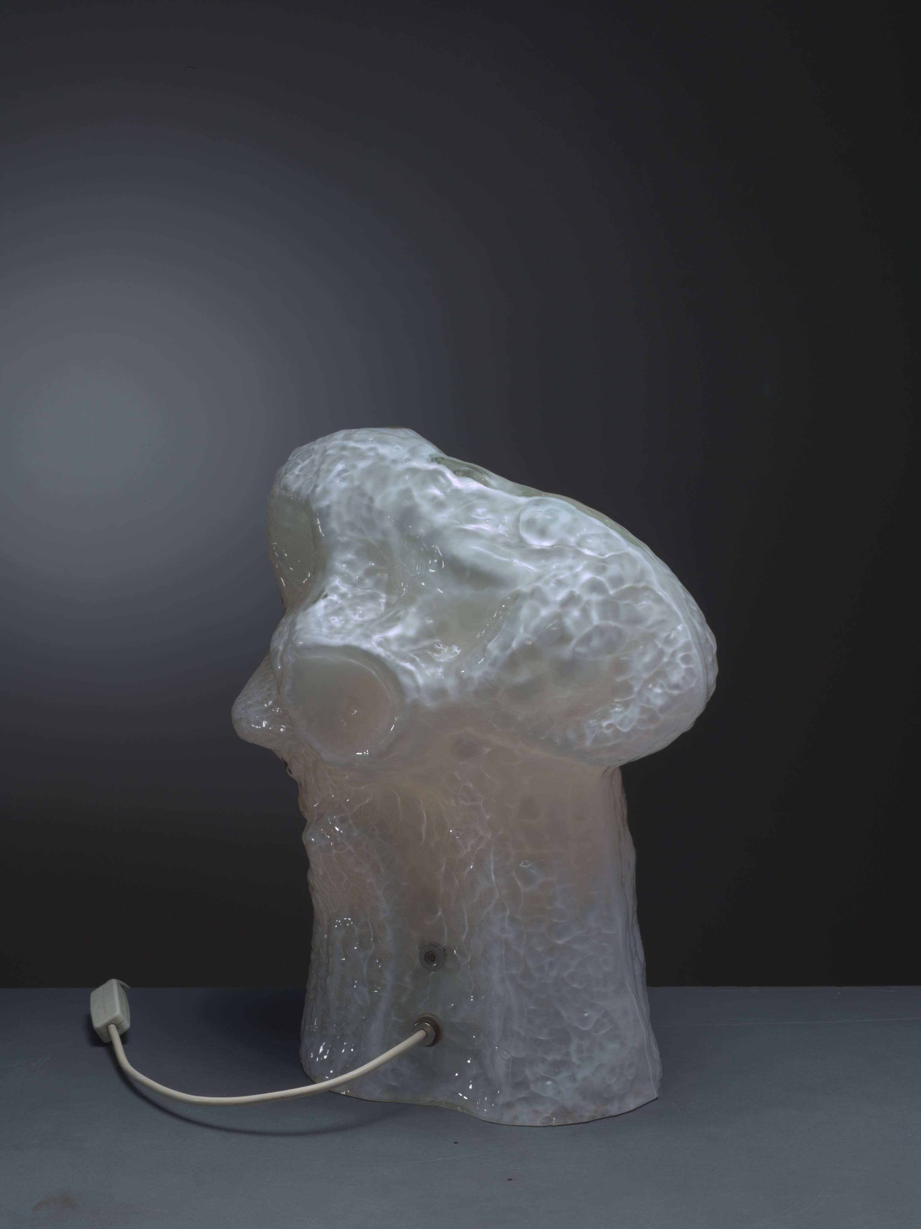 Carlo Nason Sculptural Murano Glass Table Lamp by Mazzega, Italy, 1960s For Sale 2