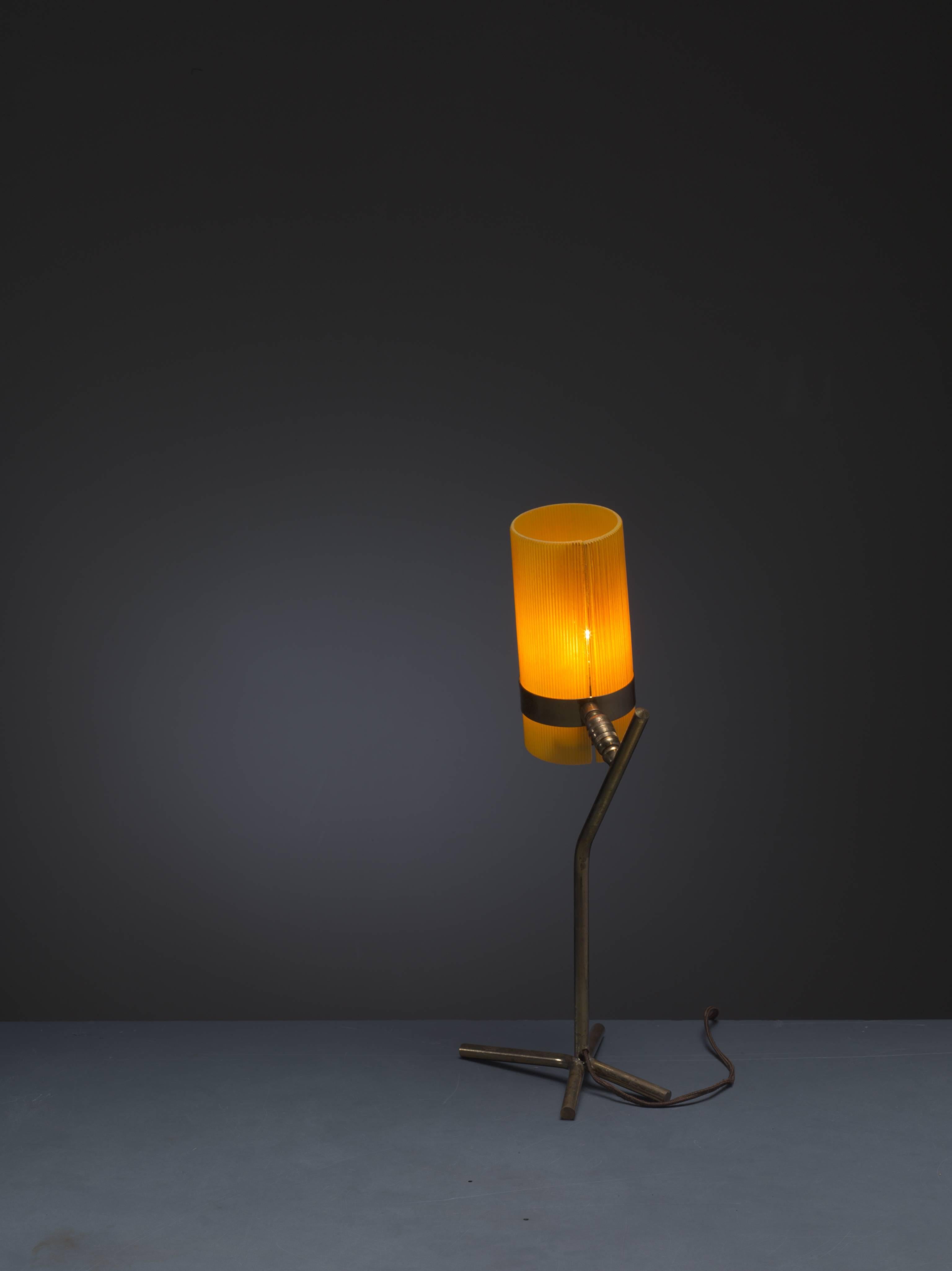 Mid-Century Modern Yellow Table Lamp, Boris Lacroix and Pierre Guariche, France, 1950s For Sale
