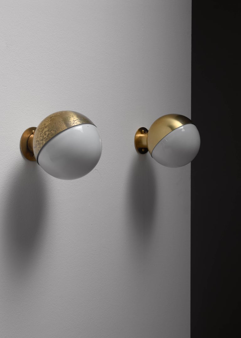 vilhelm lauritzen pair of opaline glass and brass wall ls denmark for sale at 1stdibs vilhelm lauritzen pair of opaline glass and brass wall ls denmark for sale at 1stdibs