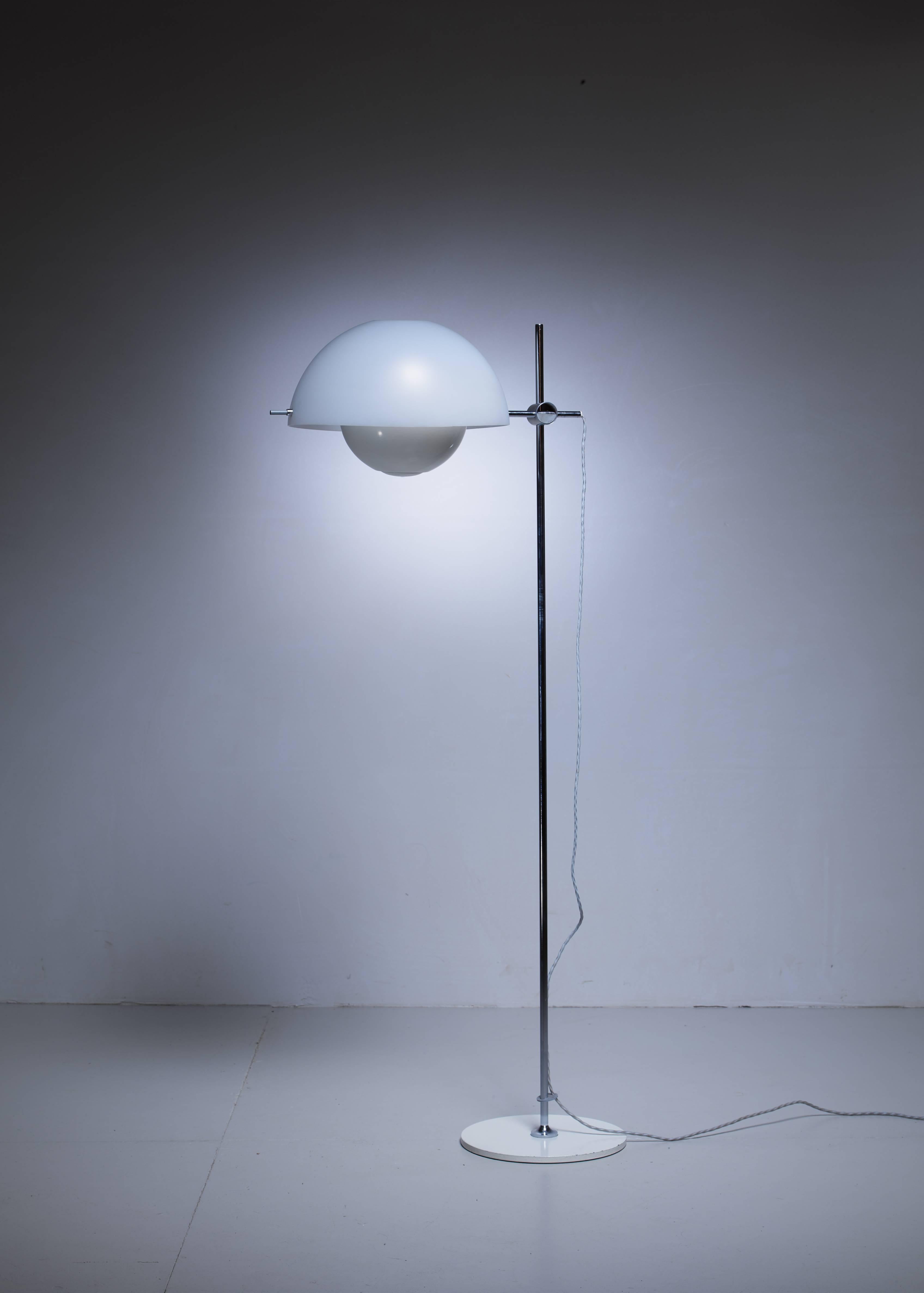 Post-Modern Baltensweiler Rare Floor Lamp, Switzerland, 1960s For Sale