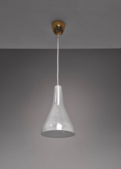 Lisa Johansson-Pape Pendant in Rare Mother-of-Pearl Glass, Finland, 1950s