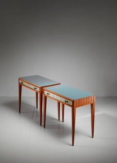 Osvaldo Borsani Unique Pair of End Tables, Italy, 1930s