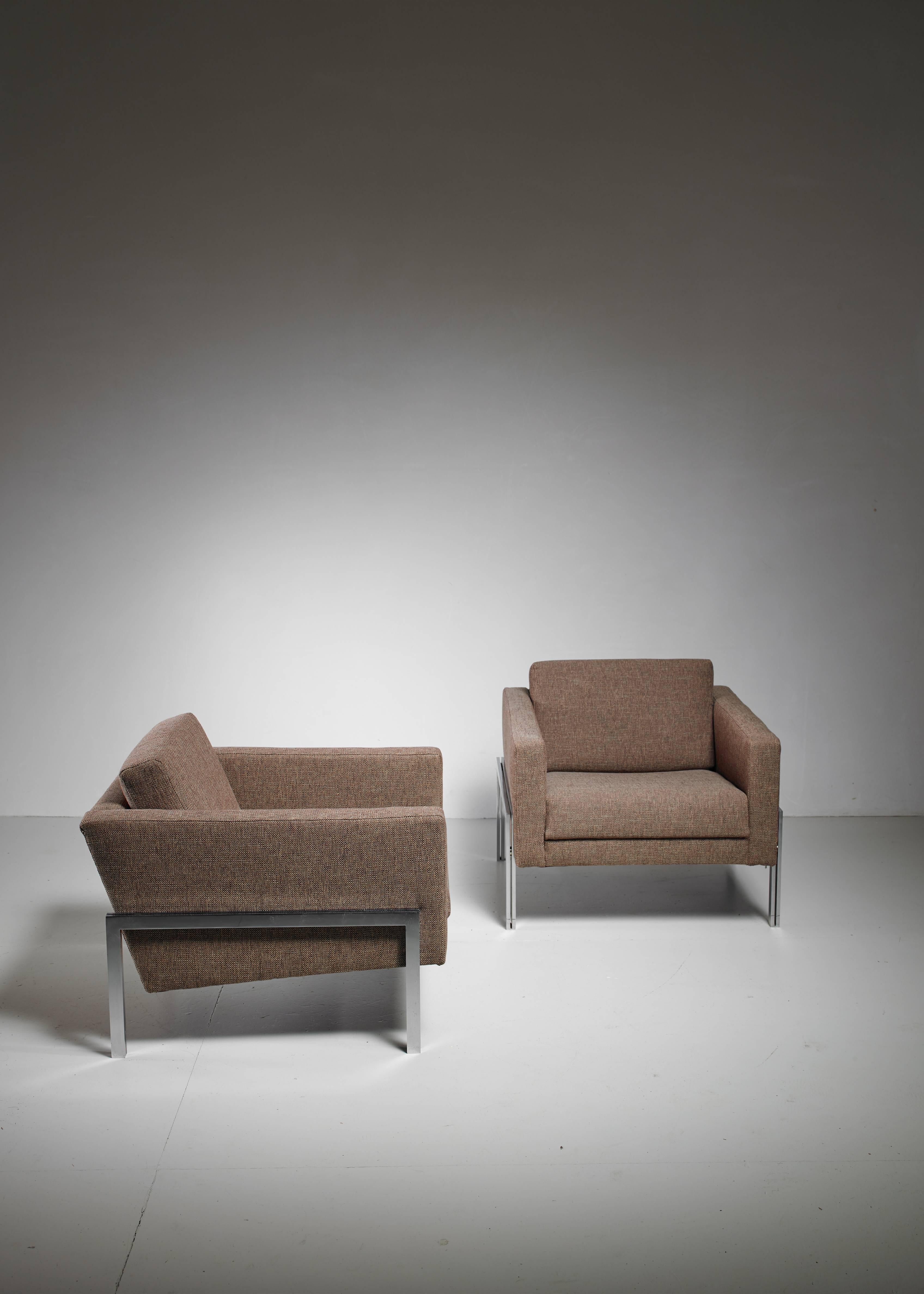 Swiss Kurt Thut Pair of Lounge Chairs, Switzerland, 1960s For Sale
